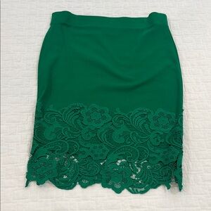Elegant Green Lace Skirt